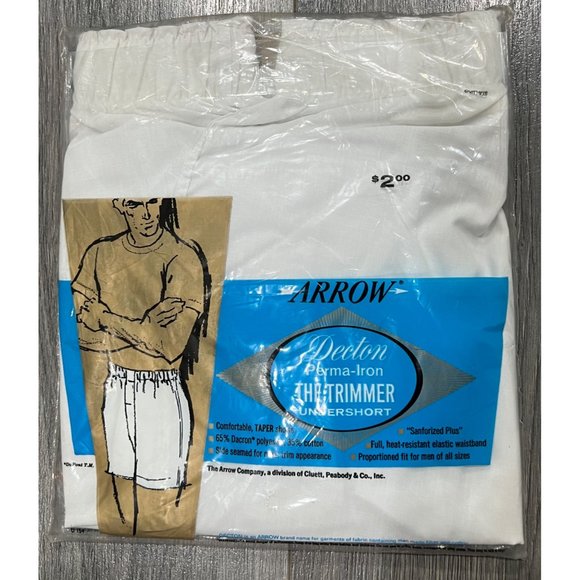 NOS Vintage Arrow Boxer Shorts Qty 1 Size 40 - Picture 2 of 2